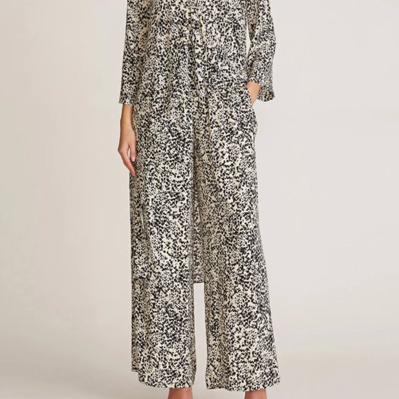 NWT Halston Silk Wide Leg Pants - Picture 1 of 8